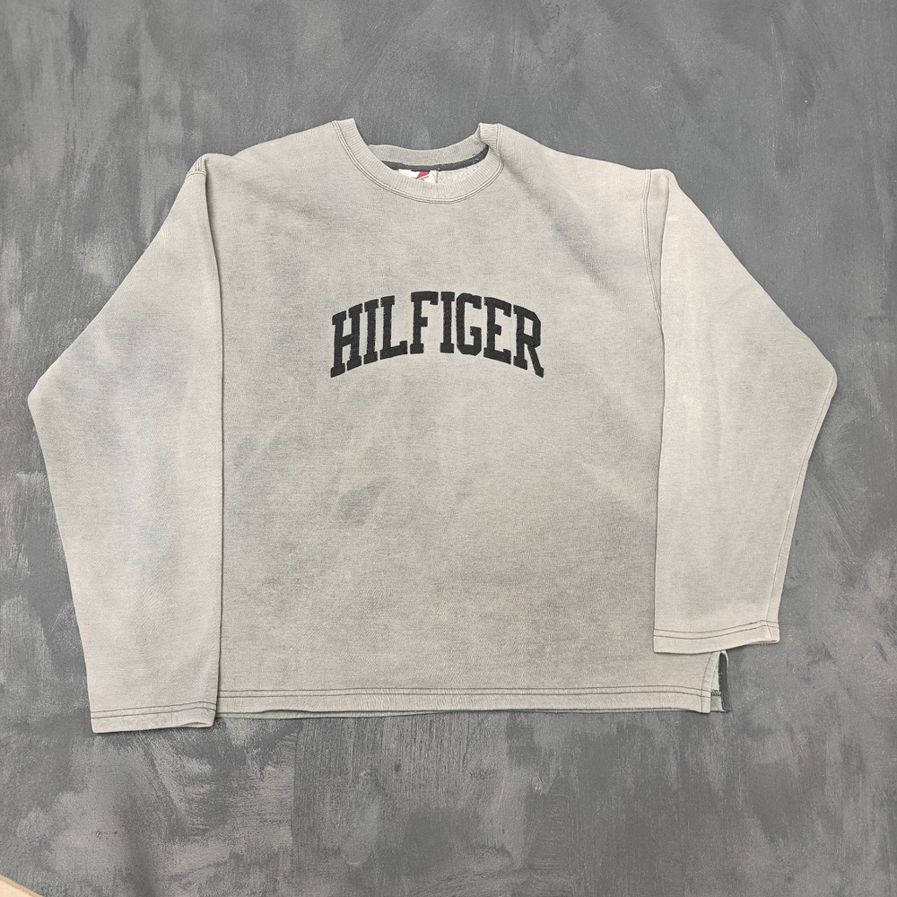 Vintage Tommy Hilfiger sweatshirt mens XL Grey 1990s Canda